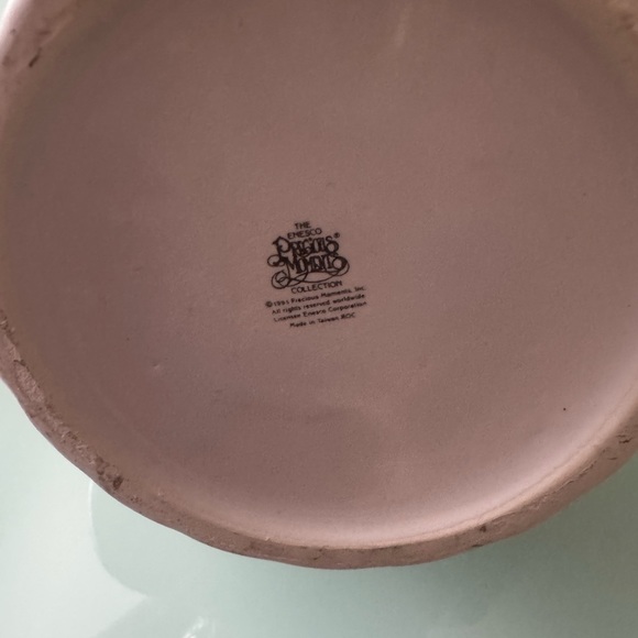 {Enesco Precious Moments} Christmas Happy Holly Days Stoneware Teapot Set 1994 - Picture 15 of 15